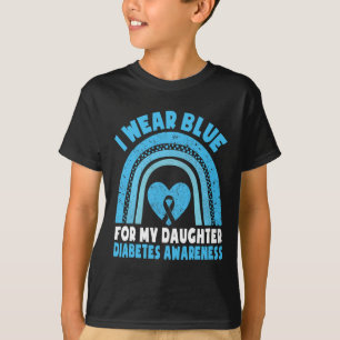 T-shirt Je Porte Du Bleu Pour Ma Fille Sensibilisation au