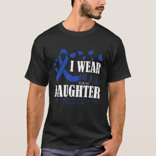 T-shirt Je Porte Du Bleu Pour Ma Fille Syndro Fatigue Chro
