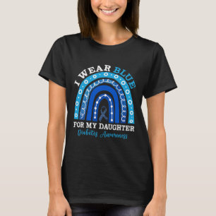 T-shirt Je Porte Du Bleu Pour Ma Fille T1D Diabète De Type