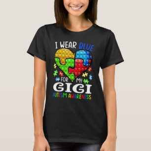 T-shirt Je porte du bleu pour ma Gigi pour la sensibilisat