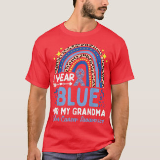T-shirt Je Porte Du Bleu Pour Ma Grand-Mère Colon Conscien