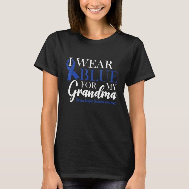 T-shirt Je porte du bleu pour ma grand-mère syndrome de fa (Devant)