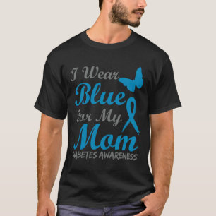 T-shirt Je Porte Du Bleu Pour Ma Mère Le Ruban Sensibilisa