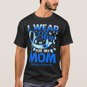 T-shirt Je Porte Du Bleu Pour Ma Mère Mois De Sensibilisat