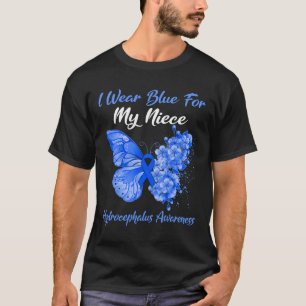 T-shirt Je Porte Du Bleu Pour Ma Nièce Hydrocéphalie Guerr