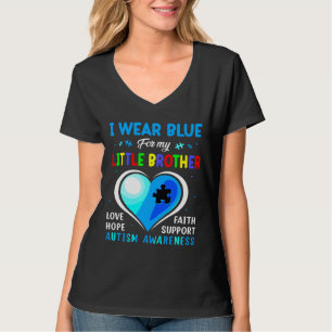 T-shirt Je Porte Du Bleu Pour Ma Petite Sensibilisation su