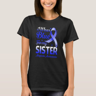 T-shirt Je Porte Du Bleu Pour Ma Soeur Alopecia Sensibilis