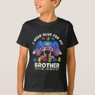 T-shirt Je Porte Du Bleu Pour Mes Frères Sensibilisations 