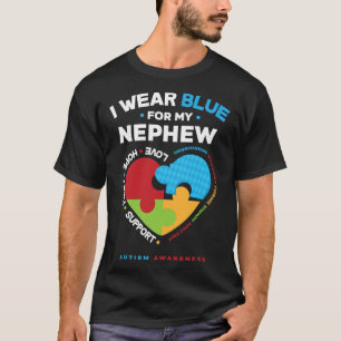 T-shirt Je Porte Du Bleu Pour Mon Autisme Népalais Autiste
