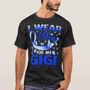 T-shirt Je Porte Du Bleu Pour Mon Bouton GIGI Alopecia