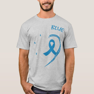T-shirt Je porte du bleu pour mon cousin parce que le figh