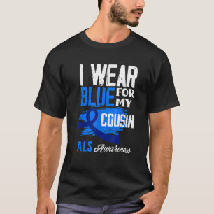 T-shirt Je Porte Du Bleu Pour Mon Cousin Soutenir La Sensi