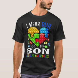 T-shirt Je Porte Du Bleu Pour Mon Fils Sensibilisation sur