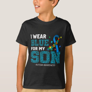 T-shirt Je Porte Du Bleu Pour Mon Fils Sensibilisation sur