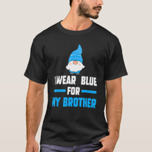 T-shirt Je Porte Du Bleu Pour Mon Frère Autisme
