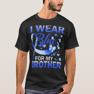 T-shirt Je Porte Du Bleu Pour Mon Frère Enfants Sensibilis