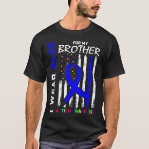 T-shirt Je Porte Du Bleu Pour Mon Frère Sensibilisation su