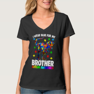 T-shirt Je Porte Du Bleu Pour Mon Frère Sensibilisation su
