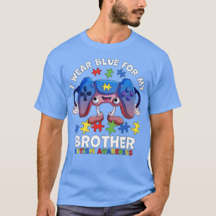 T-shirt Je Porte Du Bleu Pour Mon Frère Sensibilisation su