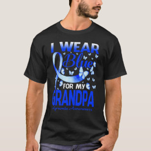T-shirt Je Porte Du Bleu Pour Mon Grand-Père Apraxia Bouto