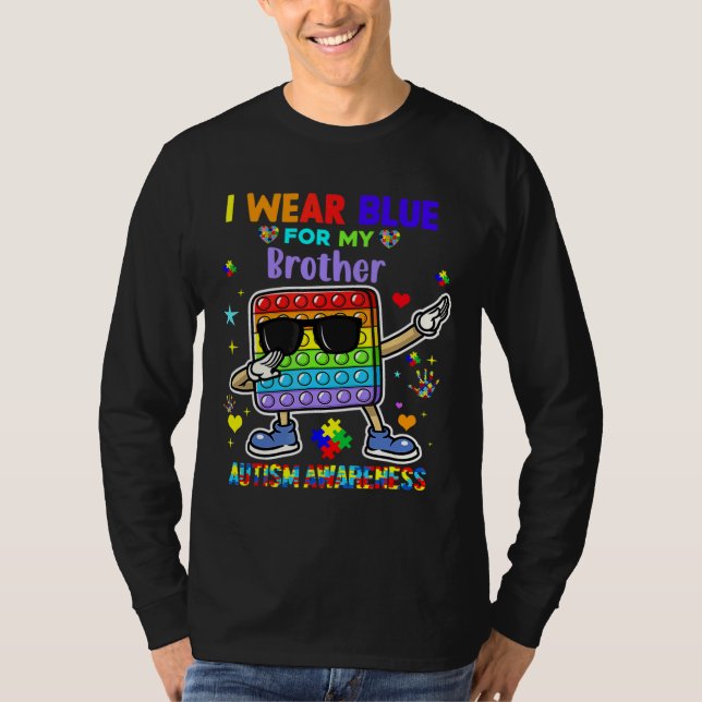 T-shirt Je Porte Du Bleu Pour Mon Mois De Sensibilisation  (Devant)