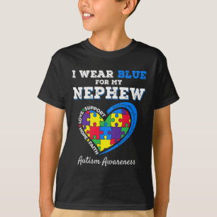 T-shirt Je Porte Du Bleu Pour Mon Oncle De Sensibilisation