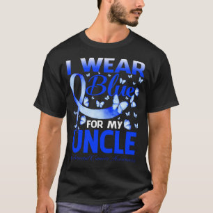 T-shirt Je Porte Du Bleu Pour Mon Ongle Cancer Colorectal