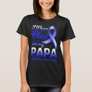 T-shirt Je Porte Du Bleu Pour Mon Papa Alopecia Sensibilis