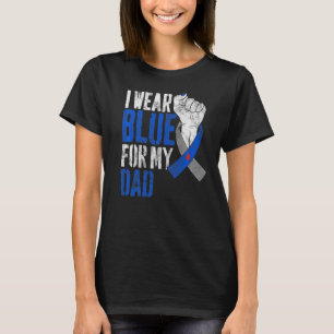 T-shirt Je Porte Du Bleu Pour Mon Père Le Ruban Sensibilis
