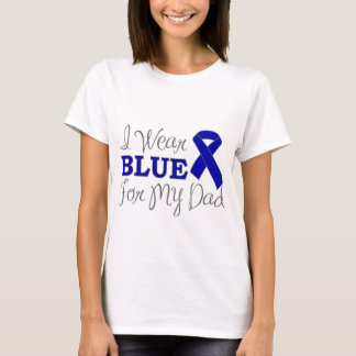 T-shirt Je Porte Du Bleu Pour Mon Père (Ruban De Sensibili