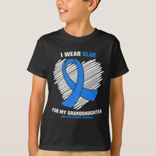 T-shirt Je Porte Du Bleu Pour Mon Syndrome Angelman De Pet