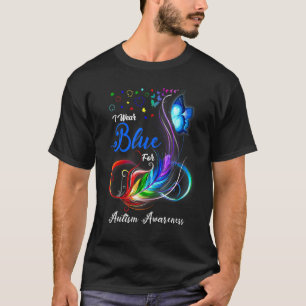 T-shirt Je Porte Du Bleu Pour Sensibilisation sur l'autism