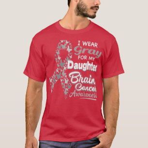 T-shirt Je porte du gris pour ma fille - Sensibilisation a