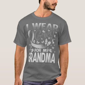 T-shirt Je Porte Du Gris Pour Ma Grand-Mère Sensibilisatio