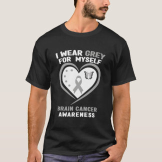 T-shirt Je Porte Du Gris Pour Moi Sensibilisation au cance
