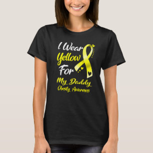 T-shirt Je porte du jaune pour la sensibilisation à l'obés