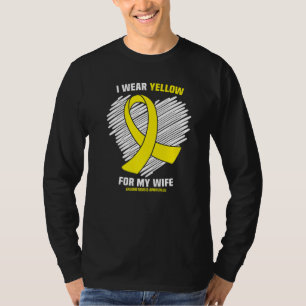 T-shirt Je Porte Du Jaune Pour Ma Femme Sensibilisation À