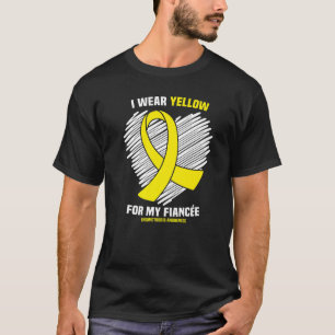 T-shirt Je Porte Du Jaune Pour Ma Fiancée Endometriose