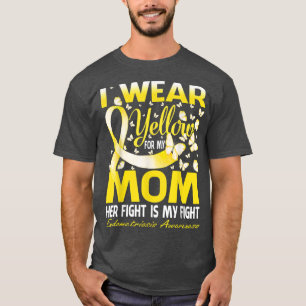 T-shirt Je Porte Du Jaune Pour Ma Mère Endometriose Sensib