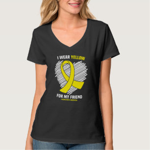 T-shirt Je Porte Du Jaune Pour Mon Ami Endometriosis Award