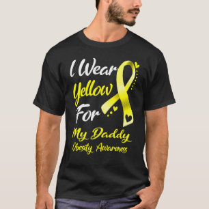 T-shirt Je Porte Du Jaune Pour Mon Papa Sensibilisation À
