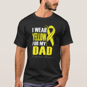 T-shirt Je Porte Du Jaune Pour Mon Père Sensibilisation À
