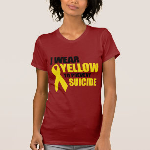 T-shirt Je porte du jaune pour prévenir le suicide