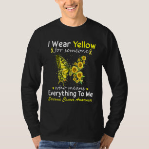 T-shirt Je Porte Du Jaune Pour Sensibiliser Au Sarcome Sou