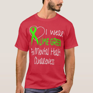 T-shirt Je Porte Du Lime Vert Pour Sensibiliser La Santé M