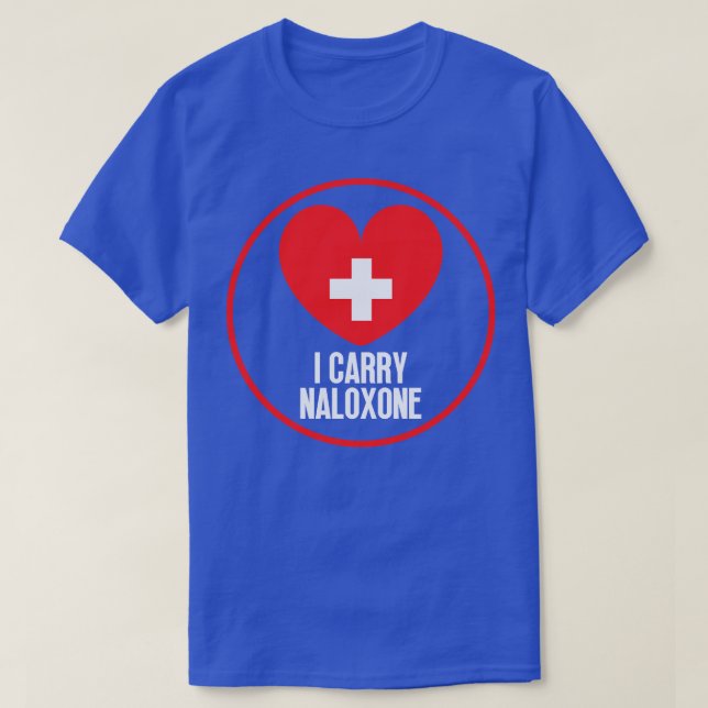 T-shirt Je porte du naloxone (Design devant)