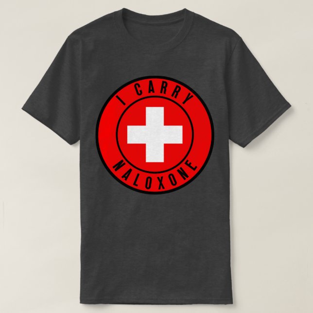 T-shirt Je porte du naloxone 27 (Design devant)