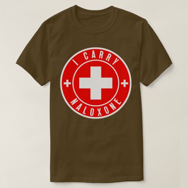 T-shirt Je porte du naloxone 28 (Design devant)