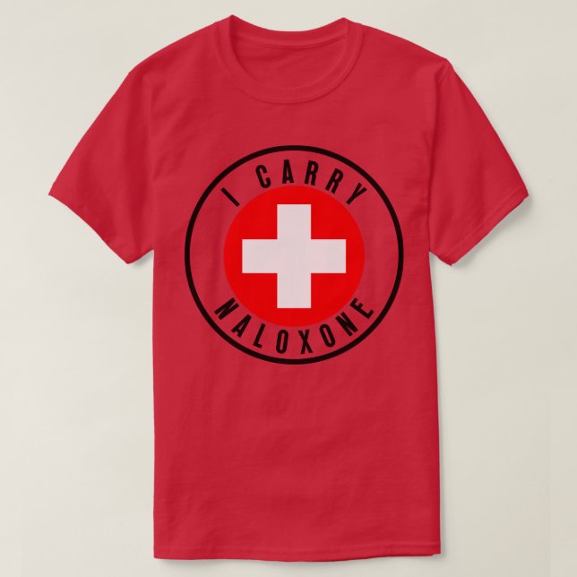 T-shirt Je porte du naloxone 29 (Design devant)