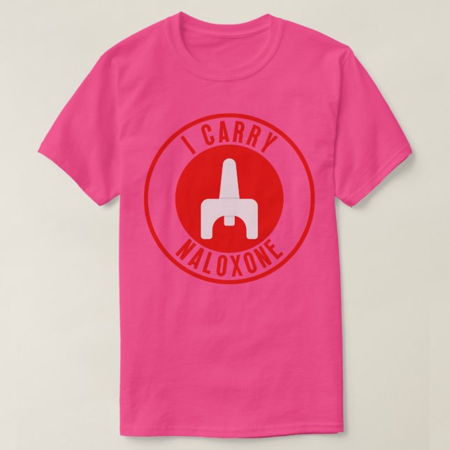 T-shirt Je porte du naloxone 34 (Design devant)